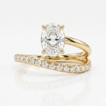 Load image into Gallery viewer, Oval Lab Grown Diamond Wrap Gold Engagement Ring for Women
