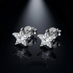 Load image into Gallery viewer, DRK Jewels 925 Silver Star Stud Earrings for Women Minimal Daily Wear