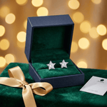 Load image into Gallery viewer, DRK Jewels 925 Silver Star Stud Earrings for Women Minimal Daily Wear