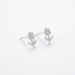 Load image into Gallery viewer, Crystal Tulip Flower Stud Earrings | 925 Sterling Silver