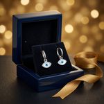 Load image into Gallery viewer, DRK Jewels 925 Silver Evil Eye Hoop Earrings for Women Minimal Huggie Design