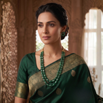 Load image into Gallery viewer, Emerald Green Beaded Multi-Layer Necklace for Women – Handcrafted Statement Jewellery
