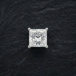 Load image into Gallery viewer, The Silver Edge | Premium Square Moissanite Studs for Men