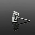 Load image into Gallery viewer, The Silver Edge | Premium Square Moissanite Studs for Men