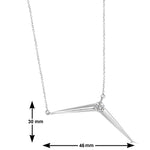 Load image into Gallery viewer, Aesthetic Silver Spike Necklace Gift Idea for Her 46mm height