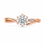 Load image into Gallery viewer, Lab Grown Diamond Floral Gold Engagement Ring for Women