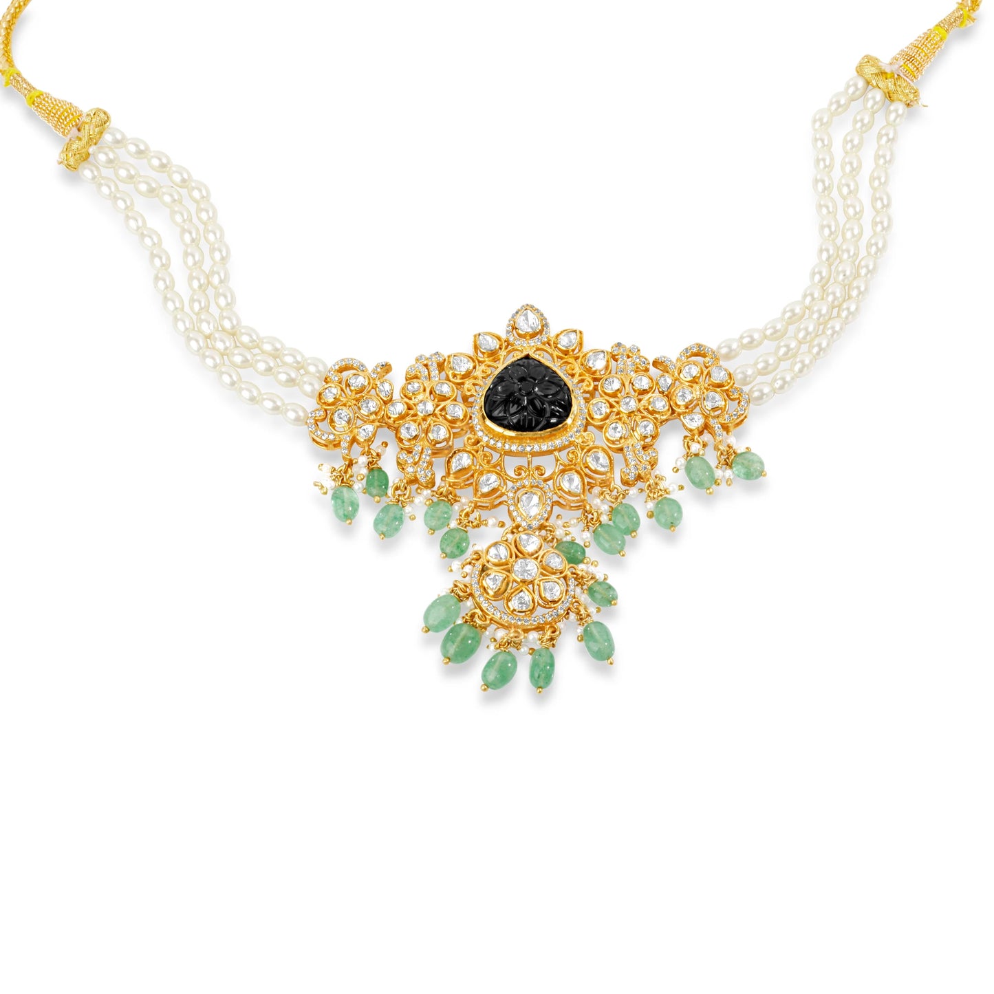 MOISANNITE POLKI CHOKER PENDANT