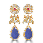 Load image into Gallery viewer, The Peacock Petal Dangles