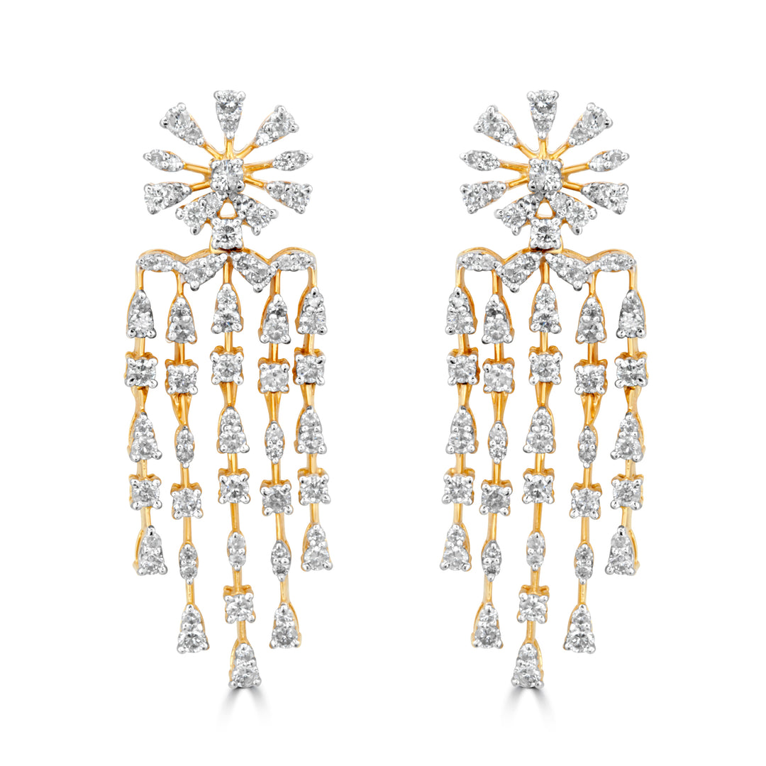 Golden Eternity In Diamonds Earrings