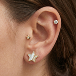 Load image into Gallery viewer, Celestial Moon & Star Stud Earrings Combo | Gold Plated 925 Sterling Silver