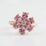 Load image into Gallery viewer, Gold Lab Grown Diamond Floral Ring for Women
