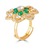 Load image into Gallery viewer, Back View of Adjustable Gold Ring Band - Free Size Mechanism