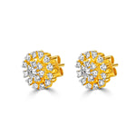 Load image into Gallery viewer, High Quality Cubic Zirconia Stud Earrings with Gold Polish - Latest Indian Design