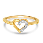 Load image into Gallery viewer, Buy gold plated silver heart ring online in India – affordable jewellery for women and gifting