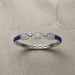 Load image into Gallery viewer, Blue Sapphire & Diamond Designer Gold Bracelet for Women