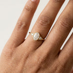 Load image into Gallery viewer, Oval Solitaire Gold Ring for Women – Elegant Diamond Statement Ring