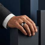 Load image into Gallery viewer, Black Onyx Silver Men's Signet Ring
