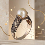 Load image into Gallery viewer, Vintage Gold Pearl Statement Ring for Women