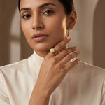 Load image into Gallery viewer, Vintage Gold Pearl Statement Ring for Women