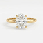 Load image into Gallery viewer, 9KT Gold Oval Solitaire Engagement Ring for Women