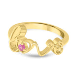 Load image into Gallery viewer, 925 Sterling Silver Gold Polished Love Ring - Cute Jewellery Gift for Girlfriend