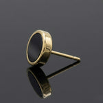 Load image into Gallery viewer, The Onyx Aura | Men’s Round Black Onyx-Style Stud Earrings
