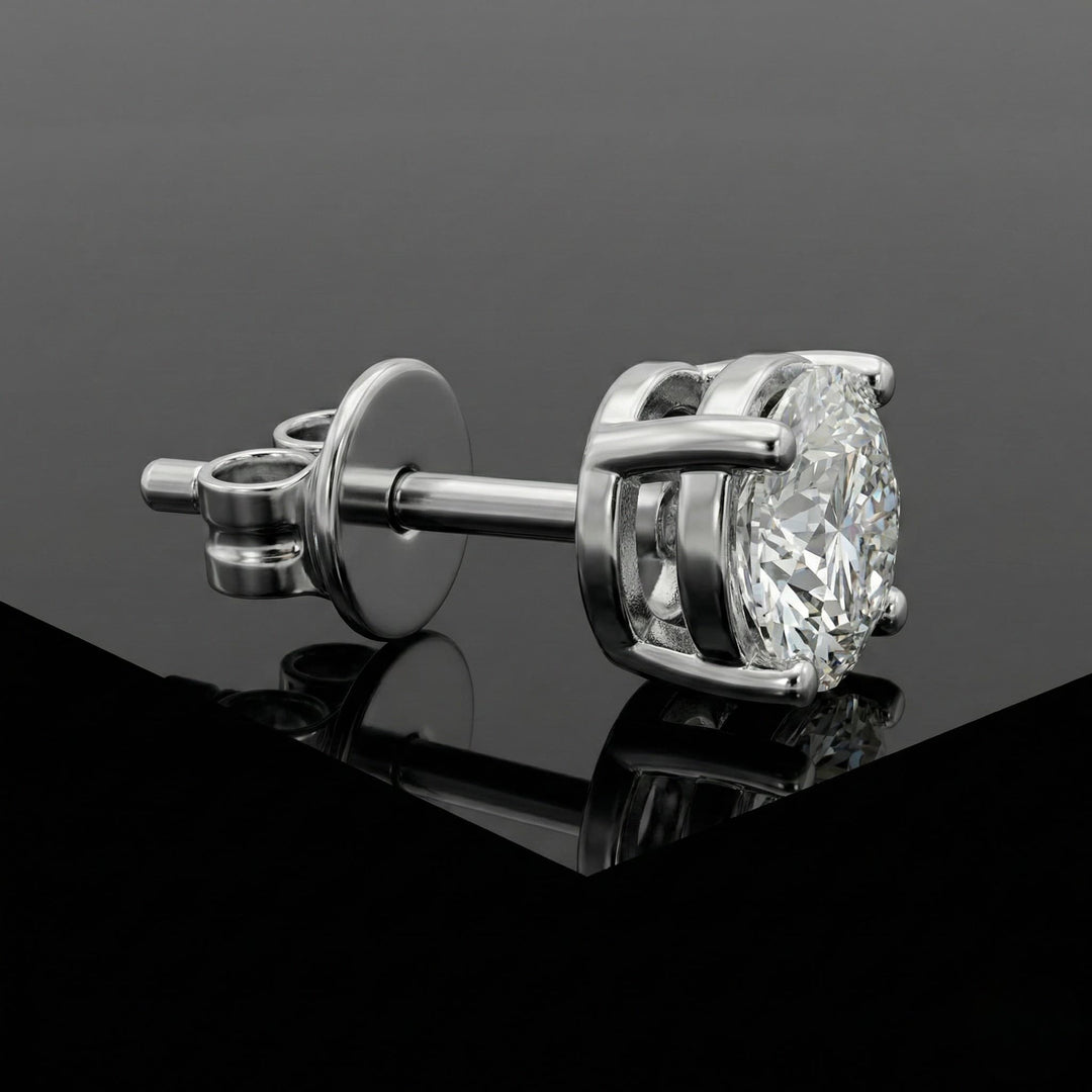 The Classic Gent | Men’s Round Cut Lab-Diamond Stud Earring
