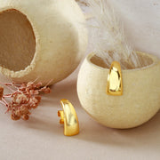 The Golden Lunar Hug Earrings