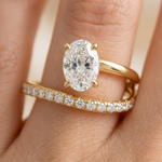 Load image into Gallery viewer, Oval Lab Grown Diamond Wrap Gold Engagement Ring for Women