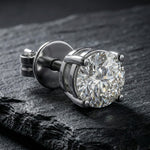 Load image into Gallery viewer, The Classic Gent | Men’s Round Cut Lab-Diamond Stud Earring