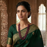 Load image into Gallery viewer, Red Ruby Beaded Multi-Layer Necklace for Women – Handcrafted Luxury Statement Jewellery