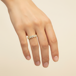 Load image into Gallery viewer, Gold-Plated 925 Silver Diamond Band Ring | Minimalist Stackable Eternity Ring for Women