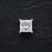 The Silver Edge | Premium Square Moissanite Studs for Men