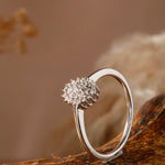 Load image into Gallery viewer, 925 Sterling Silver American Diamond Cluster Ring for Women by Drk Jewels - Buy Online
