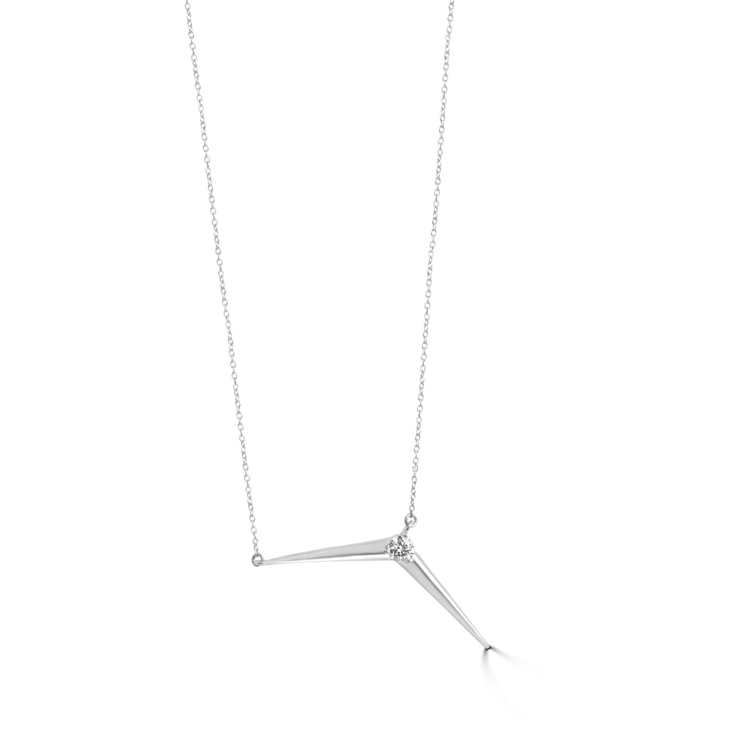 Aesthetic Silver Spike Necklace Gift Idea for Her