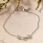 Load image into Gallery viewer, American Diamond Studded Silver Bracelet Latest Design - Buy Online Drk Jewels