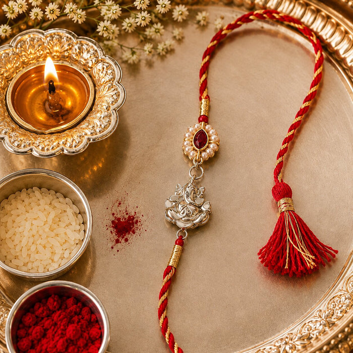 925 Sterling Silver Shubh Bandhan Rakhi