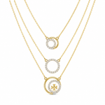 Load image into Gallery viewer, Gold Layered Circle Pendant Necklace for Women