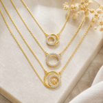 Load image into Gallery viewer, Gold Layered Circle Pendant Necklace for Women