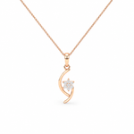 Load image into Gallery viewer, Floral Twist Lab Grown Diamond Pendant Necklace in Gold