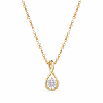 Load image into Gallery viewer, Infinity Lab Grown Diamond Solitaire Pendant Necklace in Gold