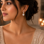 Load image into Gallery viewer, Royal Halo Lab Grown Diamond Drop Earrings in Gold