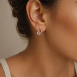 Load image into Gallery viewer, Gold Plated Crystal Drop Stud Earrings for Women