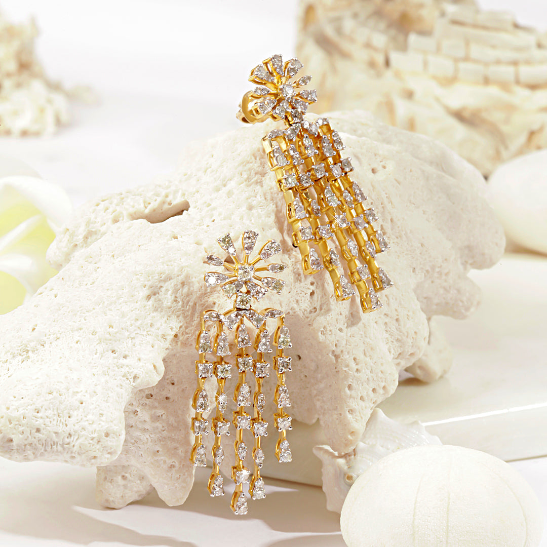 Golden Eternity In Diamonds Earrings