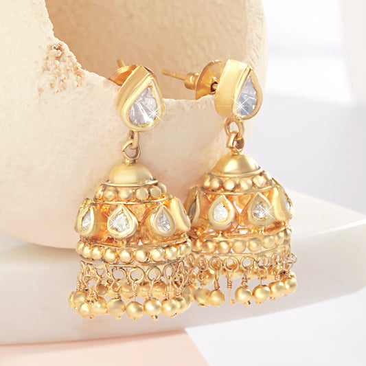 POKI JHUMKI (SCREWS ARE OF SEMI PRECIOUS METAL, WEIGHT OF SCREWS NOT INCLUDED)