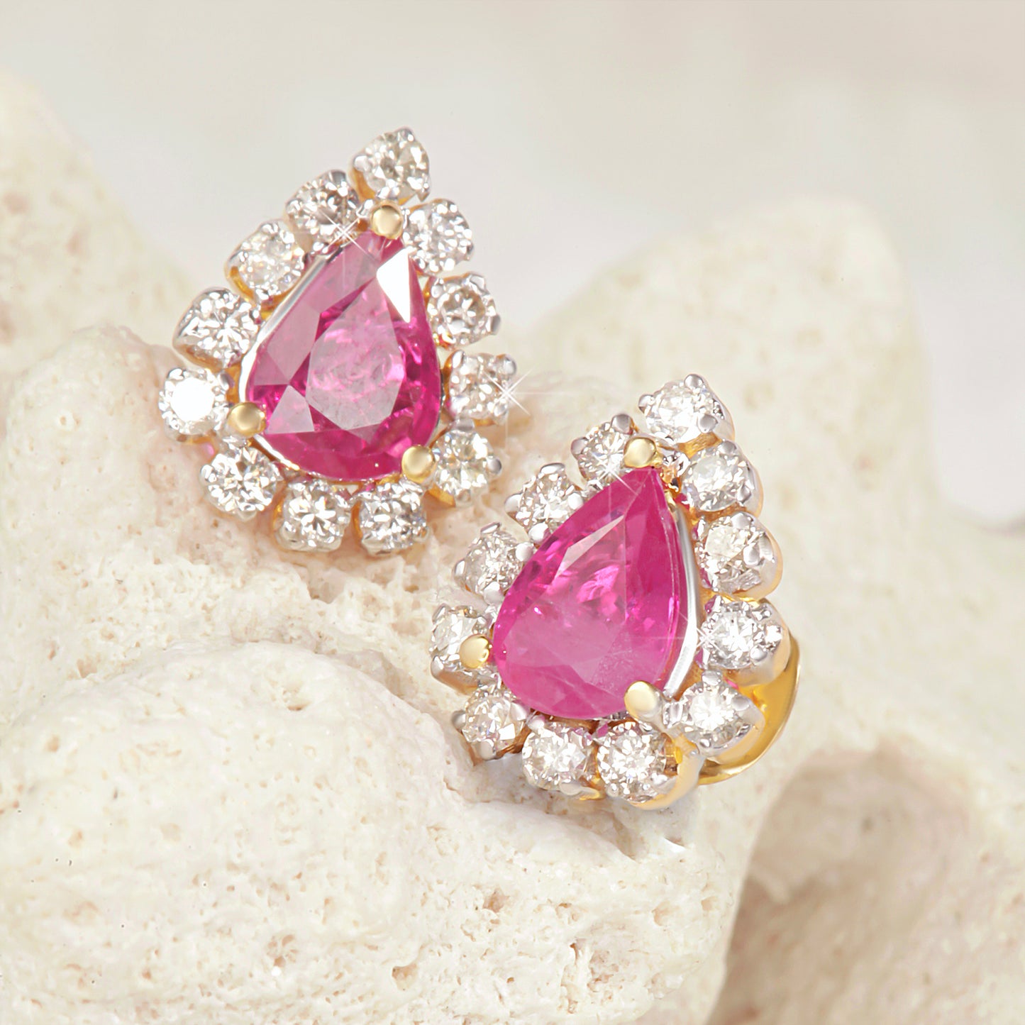 NEW BURMESE RUBIES AND DIAMOND TOPS