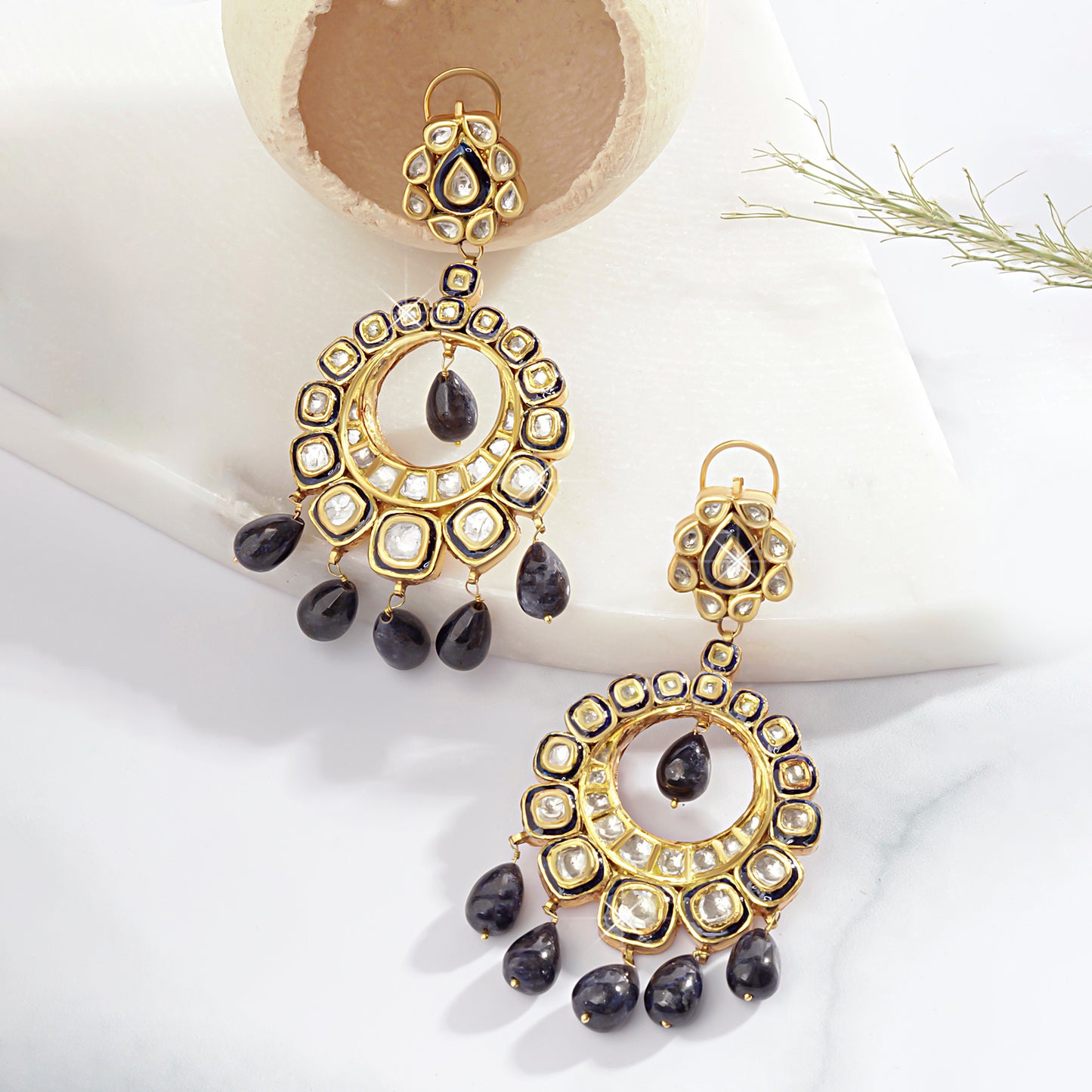 POLKI CHANDBALI EARRINGS