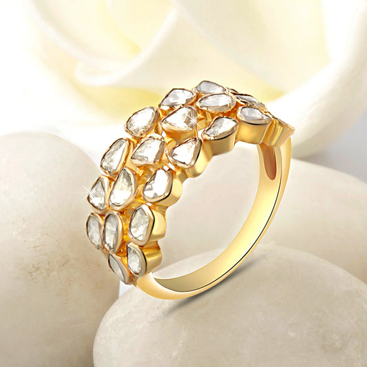 DIAMOND AND POLKI RING