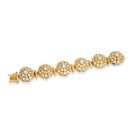 Load image into Gallery viewer, The Silver Harmony Bracelet | Gold Plated 925 Sterling Silver Polki Statement Bracelet