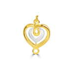 Load image into Gallery viewer, Gold and silver heart-shaped pendant 